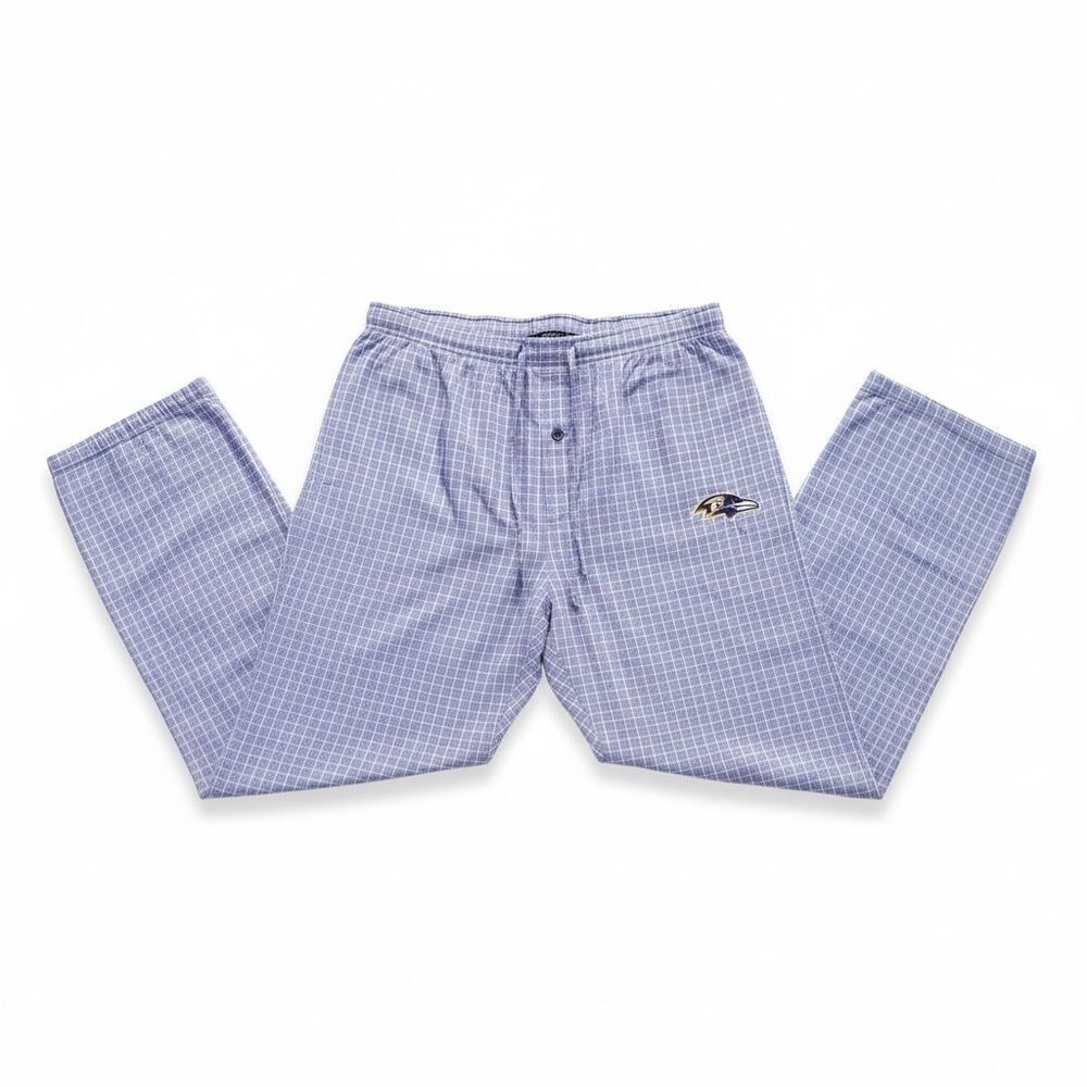 NFL Ravens 2008 Cotton Plaid Pajama Pants (L)